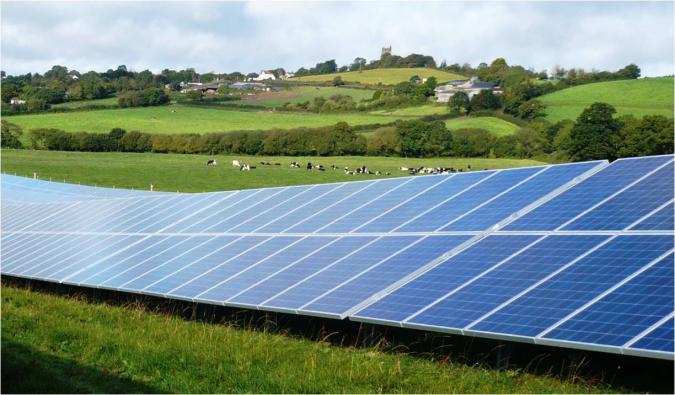 Projeto de energia solar em área rural